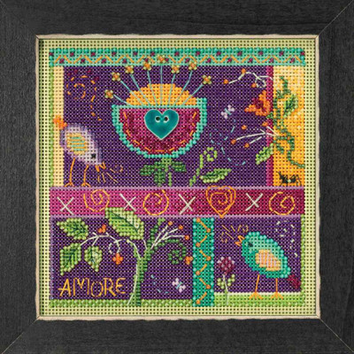 That's Amore Cross Stitch Kit Mill Hill 2018 Buttons & Beads Spring MH141814