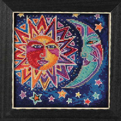 Sun and Moon Cross Stitch Kit Mill Hill 2018 Laurel Burch Celestial LB141813