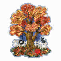 Fall Tree Bead Cross Stitch Kit Mill Hill 2018 Autumn Harvest MH181824