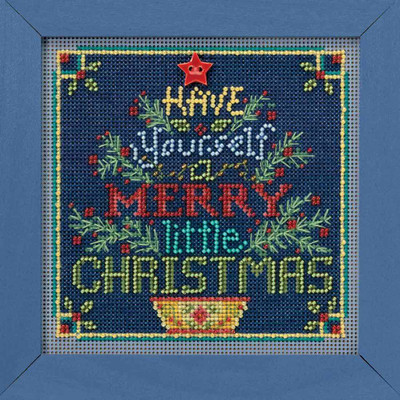 Merry Little Christmas Cross Stitch Kit Mill Hill 2018 Buttons Beads Winter MH141831