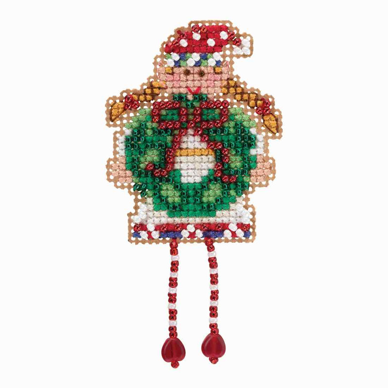 Snowflake Mittens Cross Stitch Ornament Kit Mill Hill 2018 Trilogy MH191832