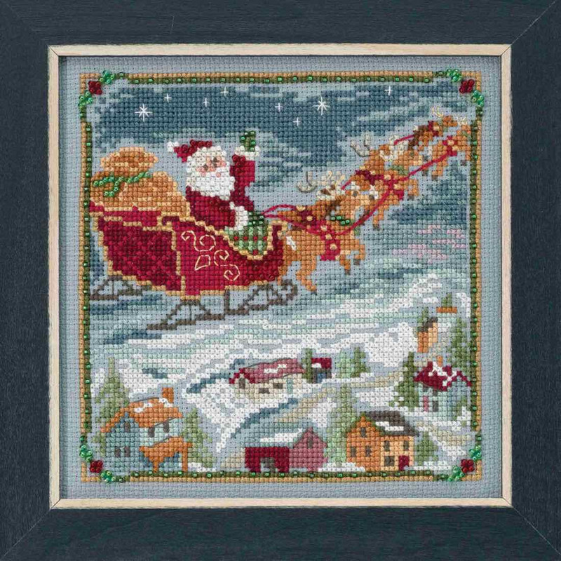 Stockings were Hung Beaded Counted Cross Stitch Kit Mill Hill 2018 A Visit from St Nick Quartet Series MH171831