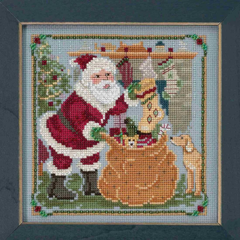Jolly St Nick Beaded Cross Stitch Kit Mill Hill 2015 Buttons /& Beads Winter