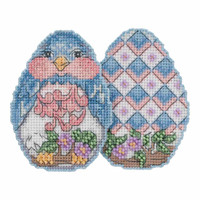Bluebird Egg Counted Cross Stitch Easter Kit Mill Hill 2018 Jim Shore JS181816