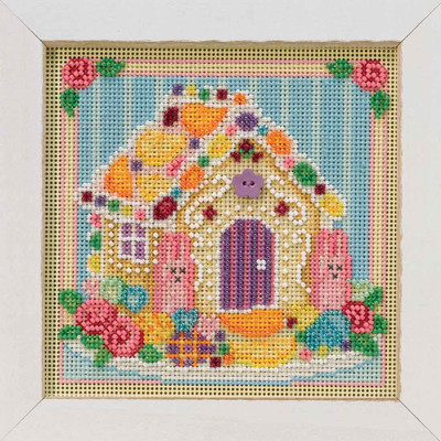 Sugar Cookie House Cross Stitch Kit Mill Hill 2019 Buttons & Beads Spring MH141914