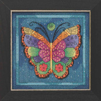 Sapphire Dragonfly Bead Cross Stitch Kit Mill Hill 2000 Spring Bouquet