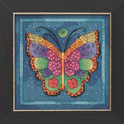 Butterfly Capri Cross Stitch Kit Mill Hill 2019 Laurel Burch Flying Colors LB141914