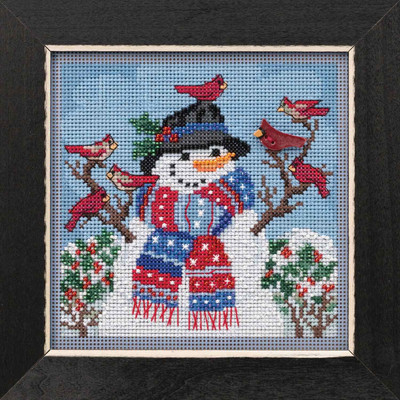 Winter Welcome Cross Stitch Kit Mill Hill 2019 Buttons Beads Winter MH141931