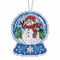 Snowman Snow Globe Beaded Counted Cross Stitch Kit Mill Hill 2019 Ornament MH161933