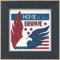 Home of the Brave Beaded Cross Stitch Kit Mill Hill 2019 Patriotic Quartet MH171913