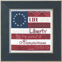 Life, Liberty Beaded Cross Stitch Kit Mill Hill 2019 Patriotic Quartet MH171914