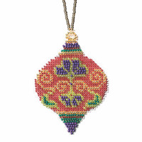 Crimson Cloisonne Beaded Cross Stitch Ornament Kit Mill Hill 2019 Beaded Holiday MH211916