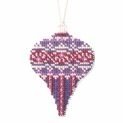 Amethyst Pearl Beaded Cross Stitch Ornament Kit Mill Hill 2019 Beaded Holiday MH211914