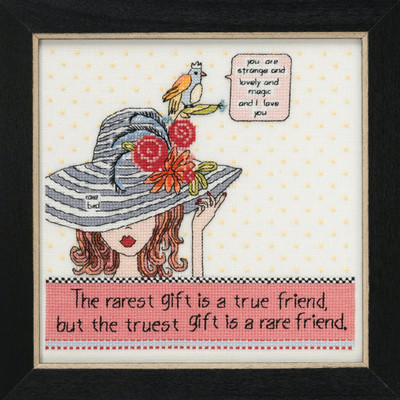Rarest Friend Beaded Cross Stitch Kit Curly Girl 2019 Mill Hill CG301911