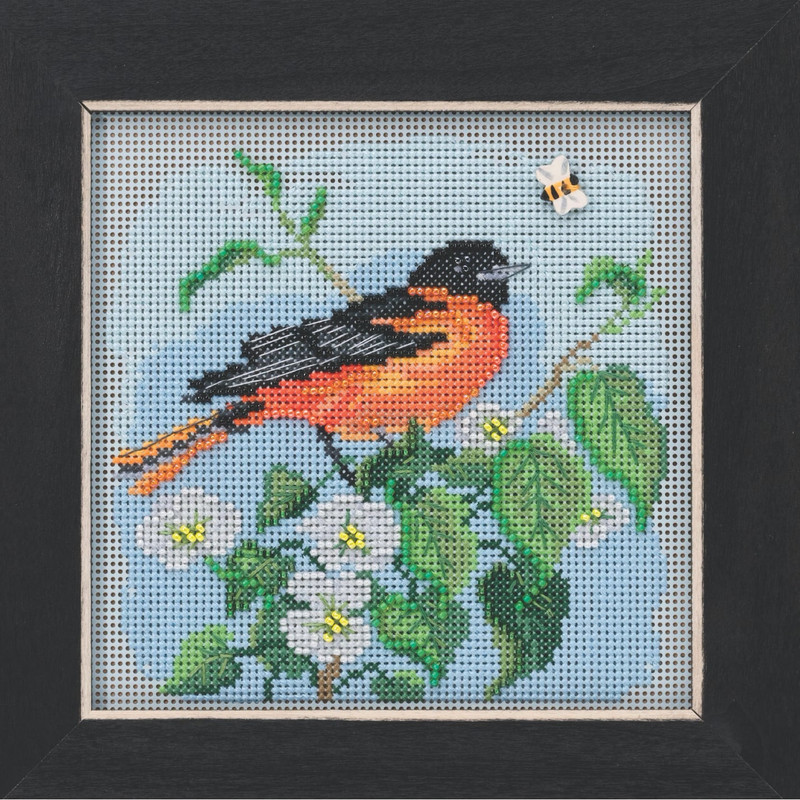 Baltimore Oriole Cross Stitch Kit Mill Hill 2020 Buttons Beads Spring Mh142012