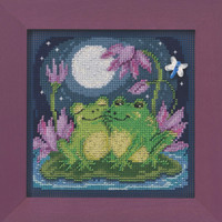 Courtin Froggies Cross Stitch Kit Mill Hill 2020 Buttons & Beads Spring MH142013