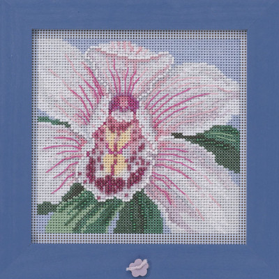 White Orchid Cross Stitch Kit Mill Hill 2020 Buttons & Beads Spring MH142014