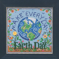 Earth Day Cross Stitch Kit Mill Hill 2020 Buttons & Beads Spring MH142015