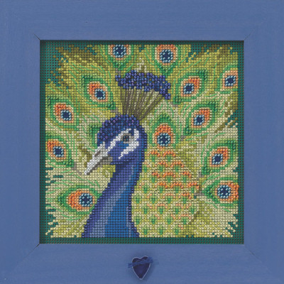 Proud Peacock Cross Stitch Kit Mill Hill 2020 Buttons & Beads Spring MH142016