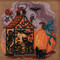 Stitched area of Haunted Lantern Cross Stitch Kit Mill Hill 2020 Buttons & Beads Autumn MH142022