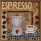 Stitched area of Espresso Cross Stitch Kit Mill Hill 2020 Buttons & Beads Autumn MH142024