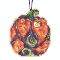 Autumn Pumpkin Beaded Counted Cross Stitch Kit Mill Hill 2020 Ornament MH162021