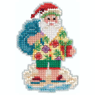 Santa Cruise Cross Stitch Ornament Kit Mill Hill 2020 Winter Holiday MH182034