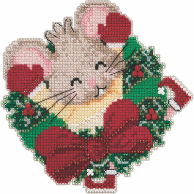 Patsy Pine Cross Stitch Ornament Kit Mill Hill 2020 Mouse Trilogy MH192011