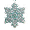 Aqua Mist Snowflake Beaded Cross Stitch Ornament Kit Mill Hill 2020 Beaded Holiday MH212015