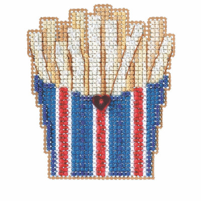 French Fries Beaded Cross Stitch Kit Mill Hill 2021 Spring Bouquet MH182115