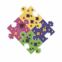 Puzzled Beaded Cross Stitch Kit Mill Hill 2021 Spring Bouquet MH182112