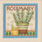Stitched area of Rosemary Beaded Cross Stitch Kit Mill Hill 2021 Debbie Mumm DM302114 Growing Green