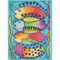 Stitched area of Peces Cross Stitch Kit Mill Hill 2021 Laurel Burch LB302112