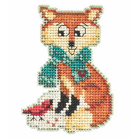Foxy Cross Stitch Ornament Kit Mill Hill 2021 Winter Holiday MH182136