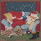 Stitched area of Good Night Santa Cross Stitch Kit Mill Hill 2021 Buttons Beads Winter MH142133