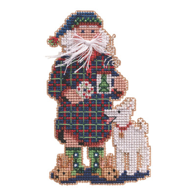 Christmas Morning Santa Cross Stitch Kit Mill Hill 2021 Santas OrnamentMH202131