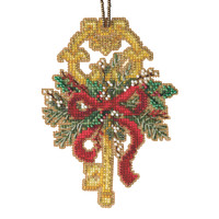 Winter Key Cross Stitch Ornament Kit Mill Hill 2021 Antique Keys Trilogy MH192113