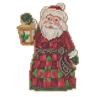 Santa with Lantern Cross Stitch Ornament Kit Mill Hill 2021 Jim Shore JS202113