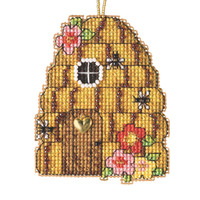 Beehive House Counted Cross Stitch Kit Mill Hill 2022 Garden Gnomes MH162214