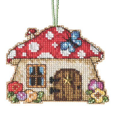 Mushroom House Counted Cross Stitch Kit Mill Hill 2022 Garden Gnomes MH162215