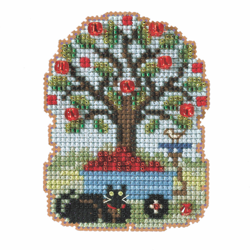 10% Off Mill Hill Counted X-stitch/Bead Kit-Autumn Harvest-Happy Camper 