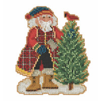 Scotch Pine Santa Cross Stitch Kit Mill Hill 2022 Santas Ornament MH202231