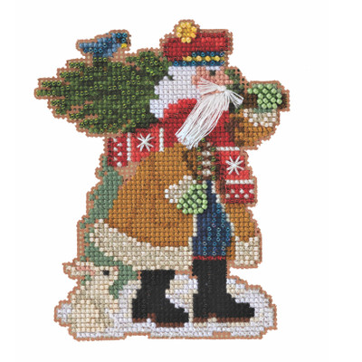 Douglas Fir Santa Cross Stitch Kit Mill Hill 2022 Santas Ornament MH202232