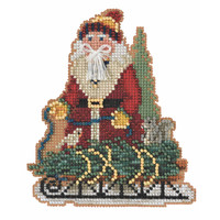 Norway Spruce Santa Cross Stitch Kit Mill Hill 2022 Santas Ornament MH202233