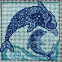 Dolphin Cross Stitch Kit Mill Hill 2022 Marine Life Quartet MH172213