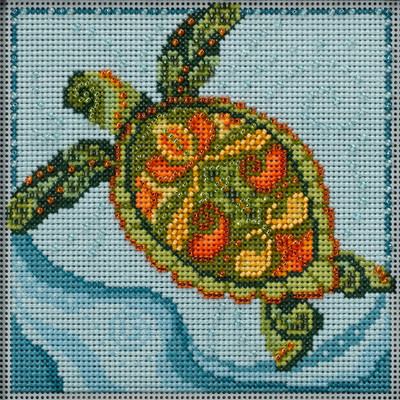 Turtle Cross Stitch Kit Mill Hill 2022 Marine Life Quartet MH172214