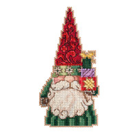 Gnome Holding Gifts Cross Stitch Kit Mill Hill 2022 Jim Shore Santa Gnomes JS202213