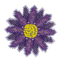 Purple Flower Cross Stitch Kit Mill Hill 2022 All Beaded Ornament MH212212