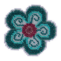 Aqua Flower Cross Stitch Kit Mill Hill 2022 All Beaded Ornament MH212213