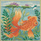 Stitched area of Koi Pond Cross Stitch Kit Mill Hill 2023 Buttons Beads Spring MH142311